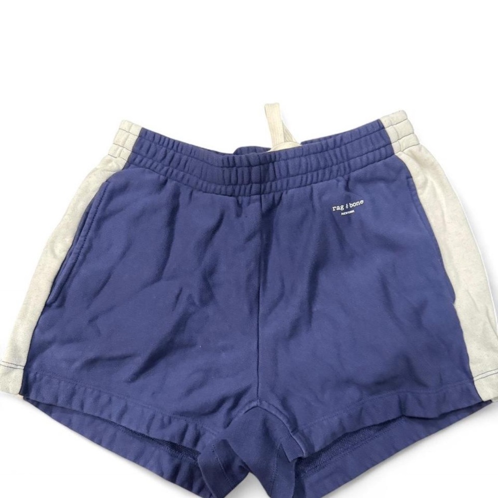 Rag & Bone Women's Navy and Cream Athletic Shorts